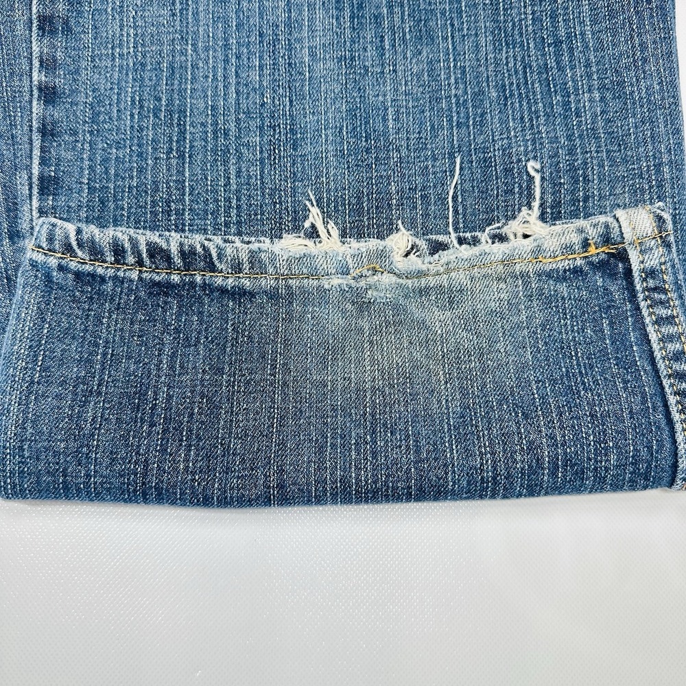 Levi's 550 Relaxed Fit Jeans Men's 44x30‎ Blue Denim Straight Leg Distressed Hem - Picture 10 of 11
